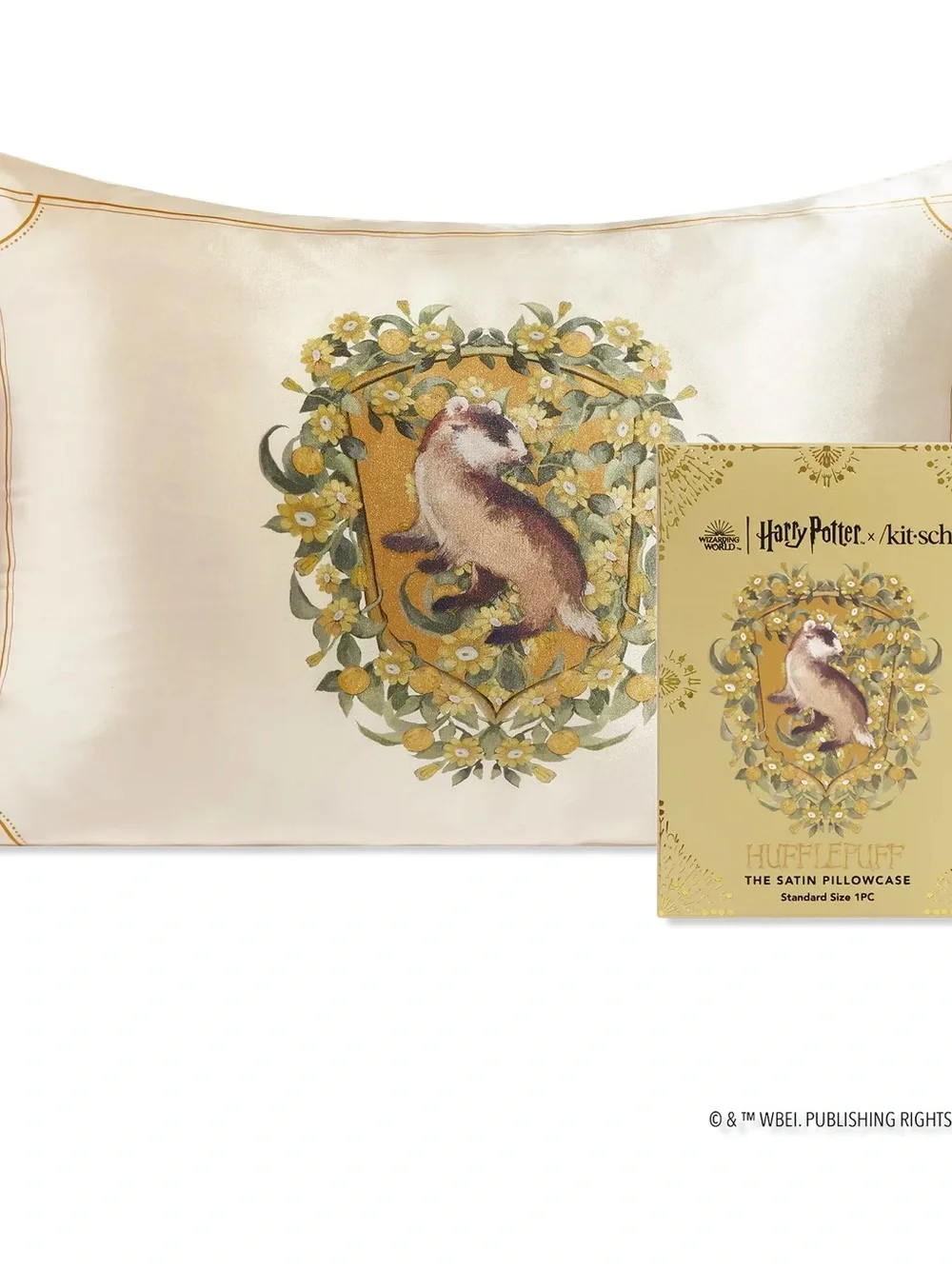 Kitsch Harry Potter Hufflepuff Satin Pillowcase SET (2)
